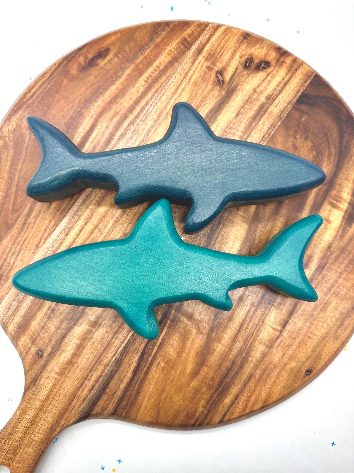 Hand Painted Wooden Shark