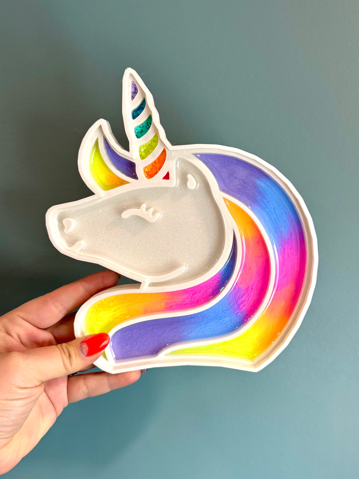 Unicorn Sensory Tray-Rainbow Hair