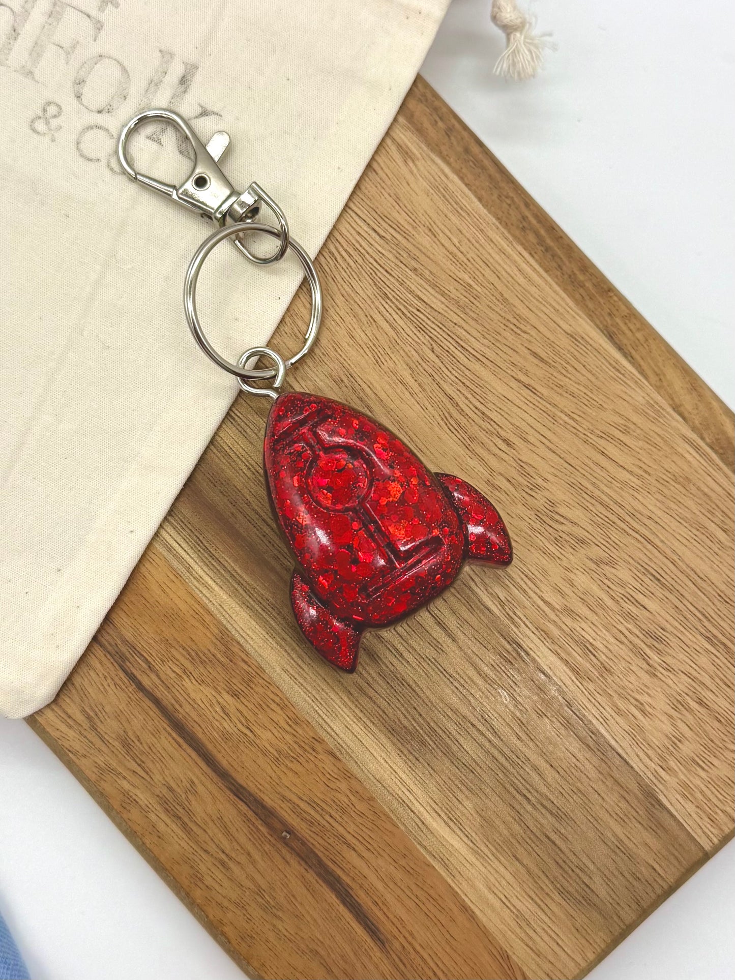 Rocket Ship Keychain