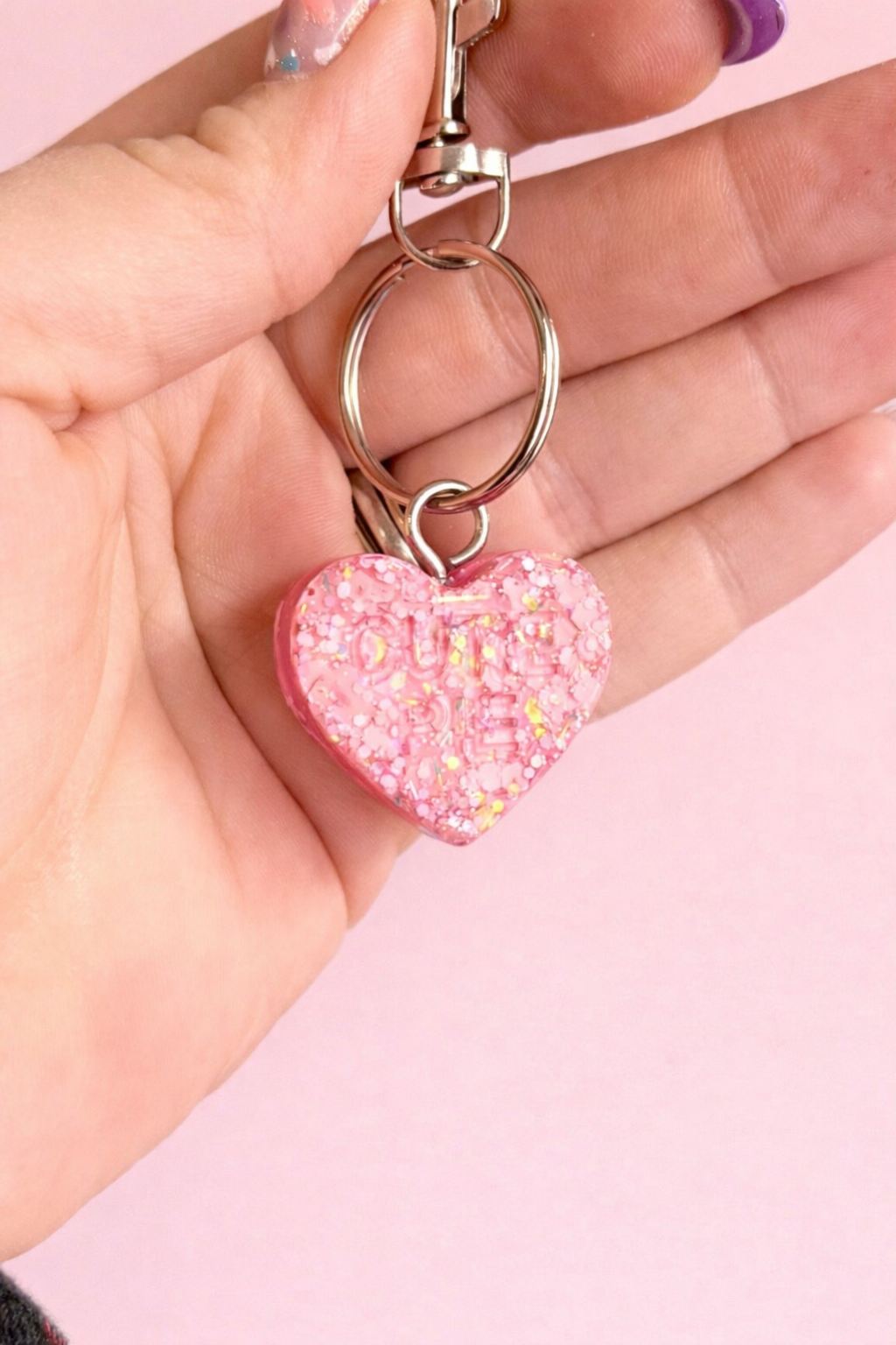Conversation Heart Keychain