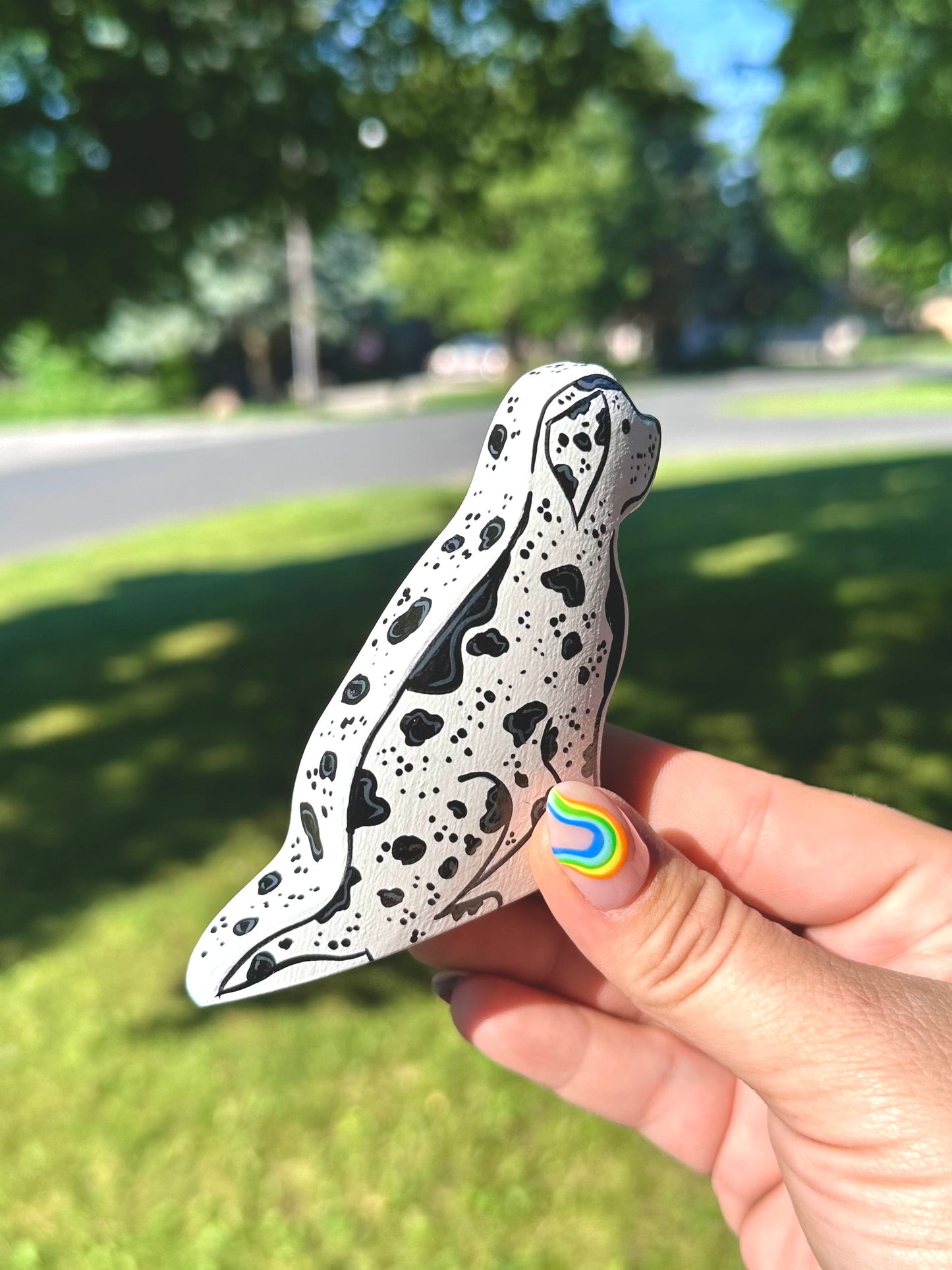 Hand Painted Wooden Dalmatian