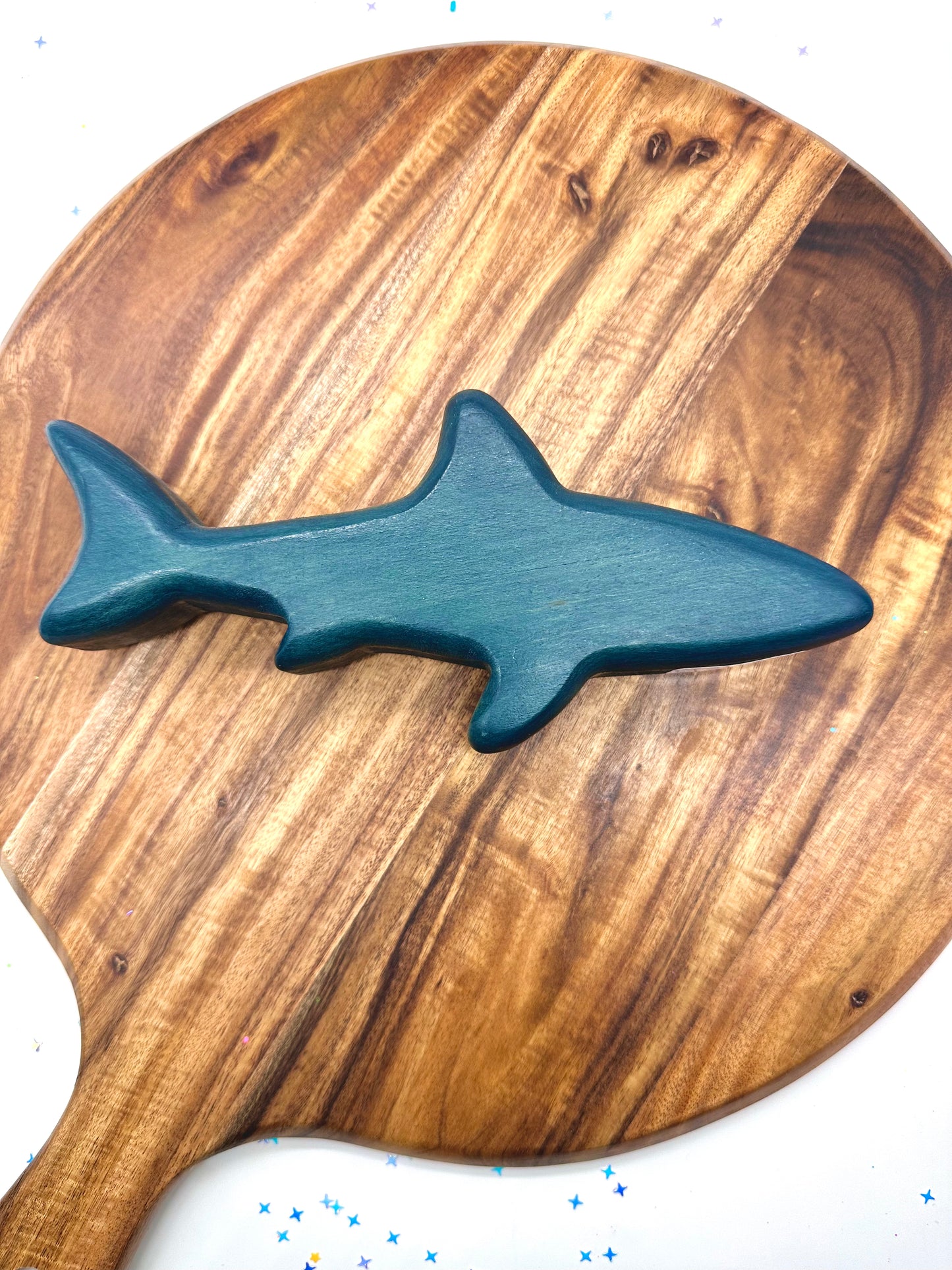 Hand Painted Wooden Shark