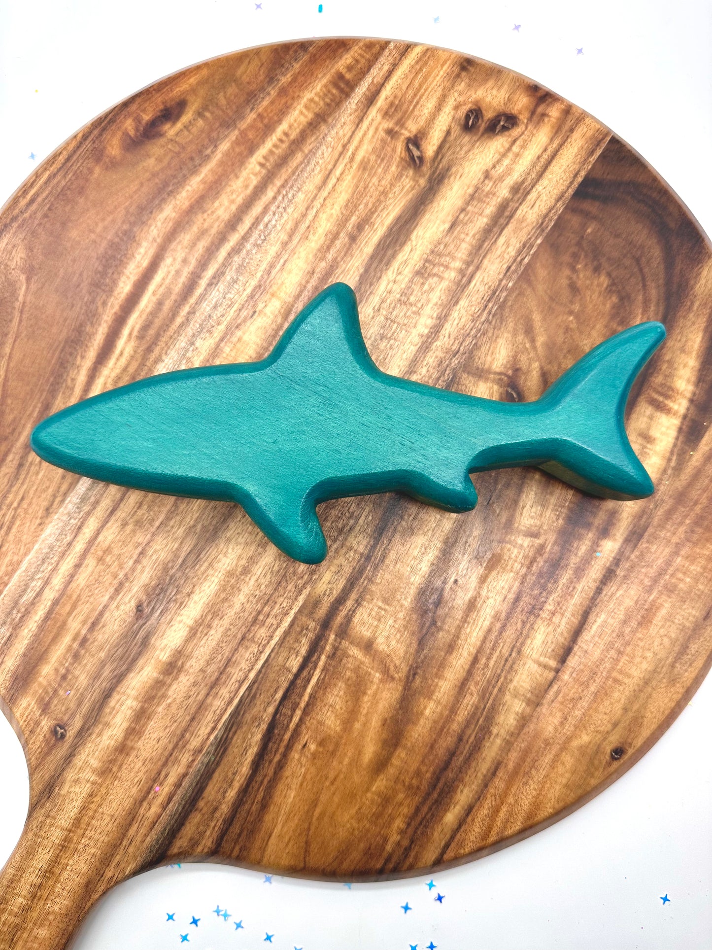 Hand Painted Wooden Shark