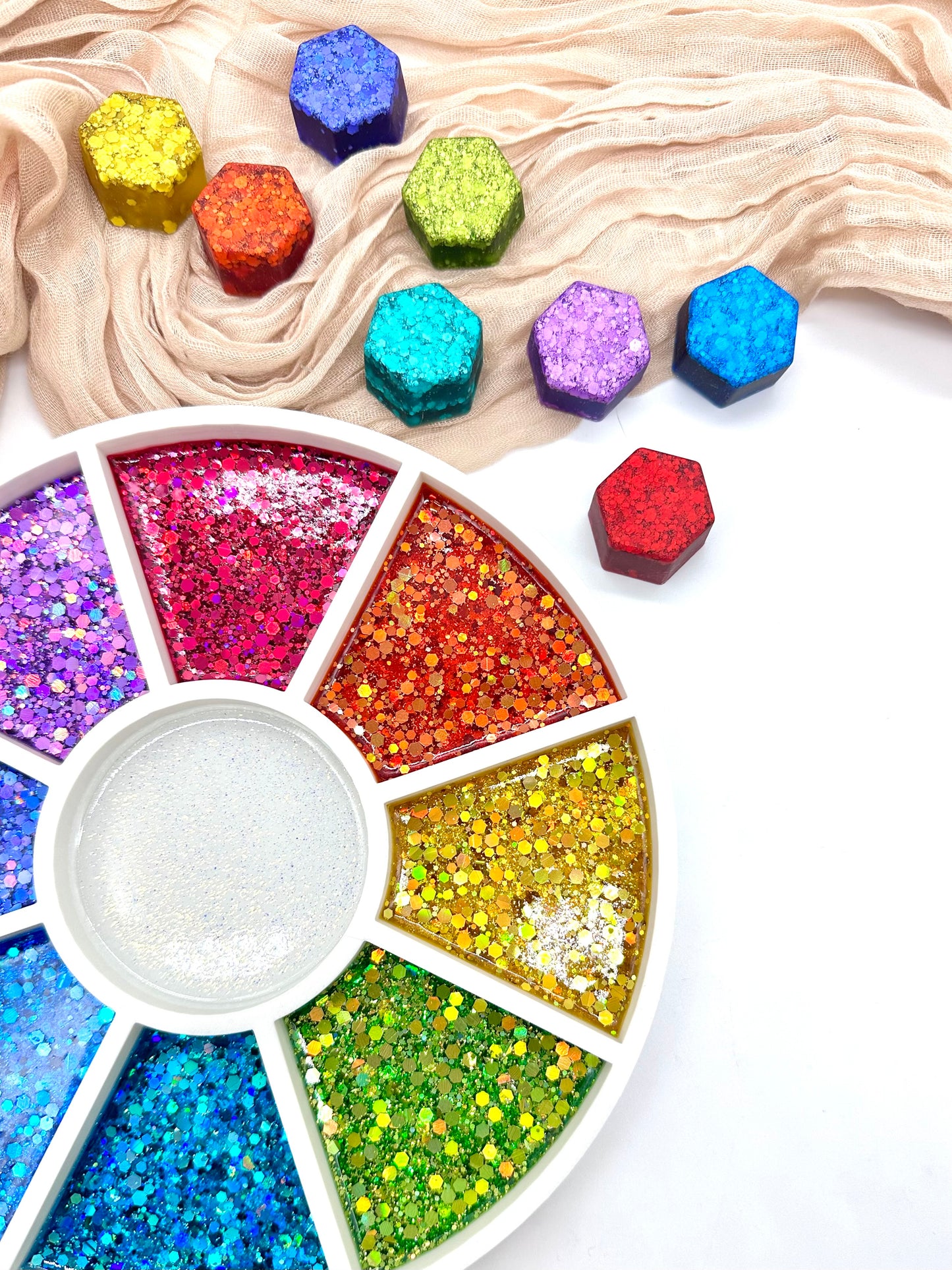 Colour Sorting Tray 2.0 + Chunky Glitter