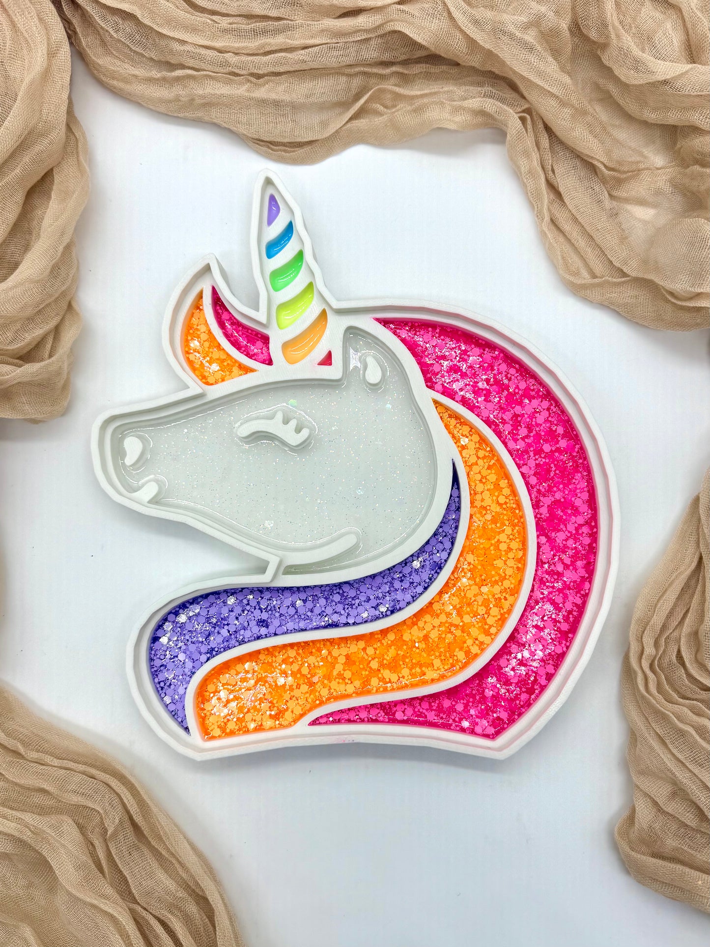Unicorn Sensory Tray-Customizable Hair