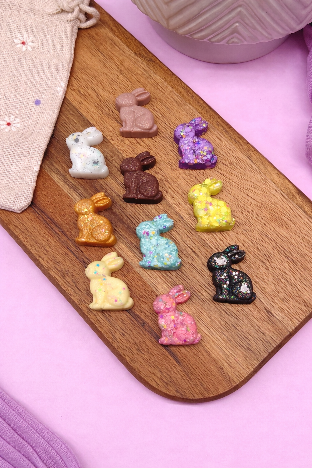Resin Neutral+Pastel Bunny Counters