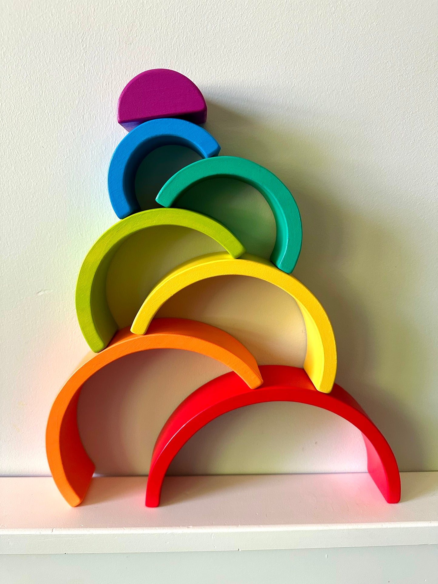 Wooden Rainbow Stacker Puzzle