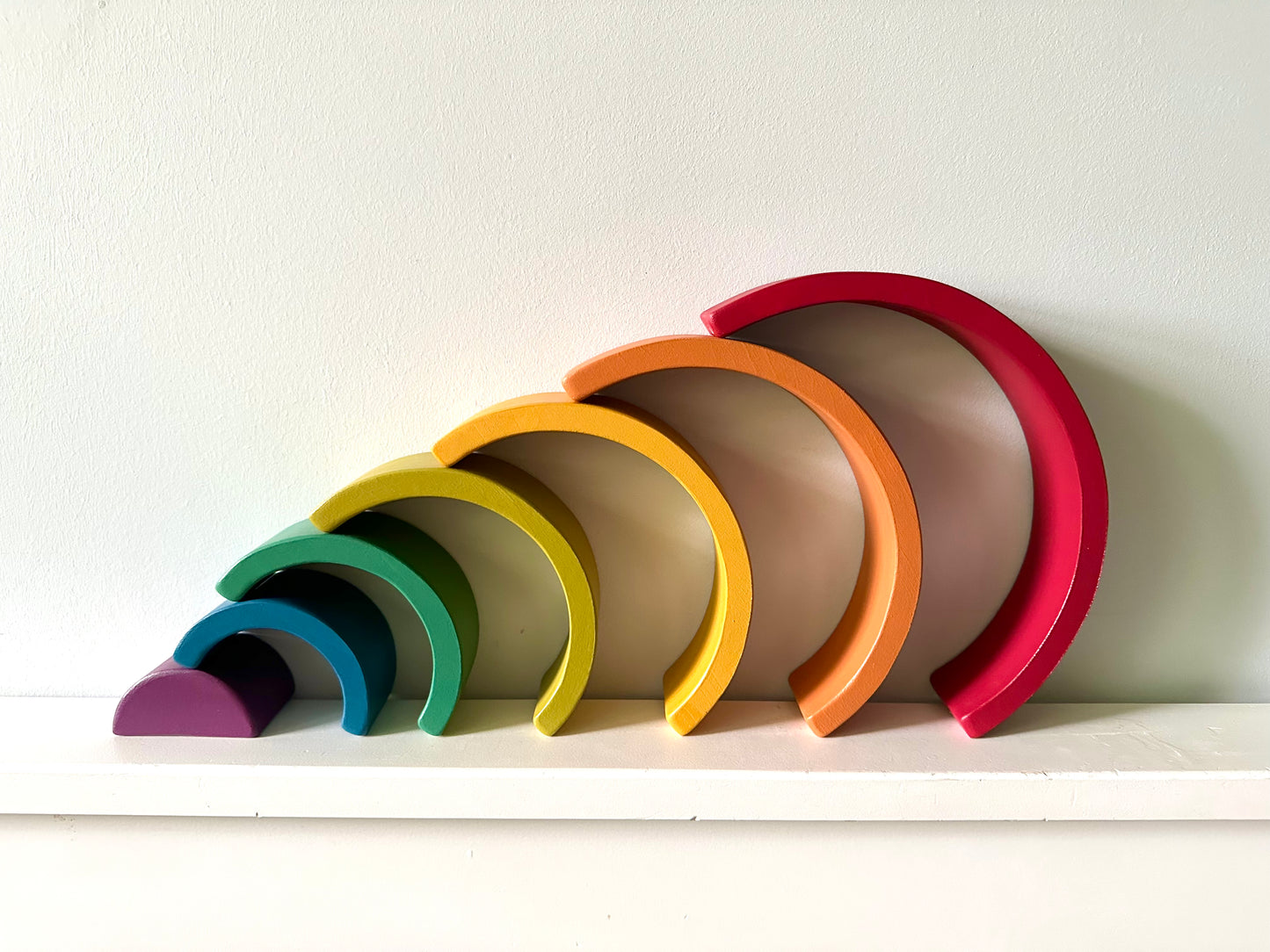Wooden Rainbow Stacker Puzzle