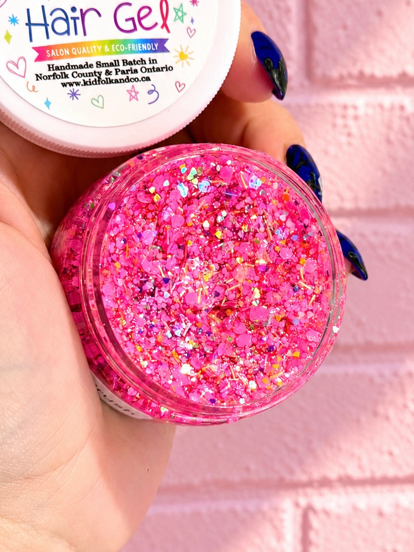 Glittery Hair Gel-Pink Crush (NEW MIX)