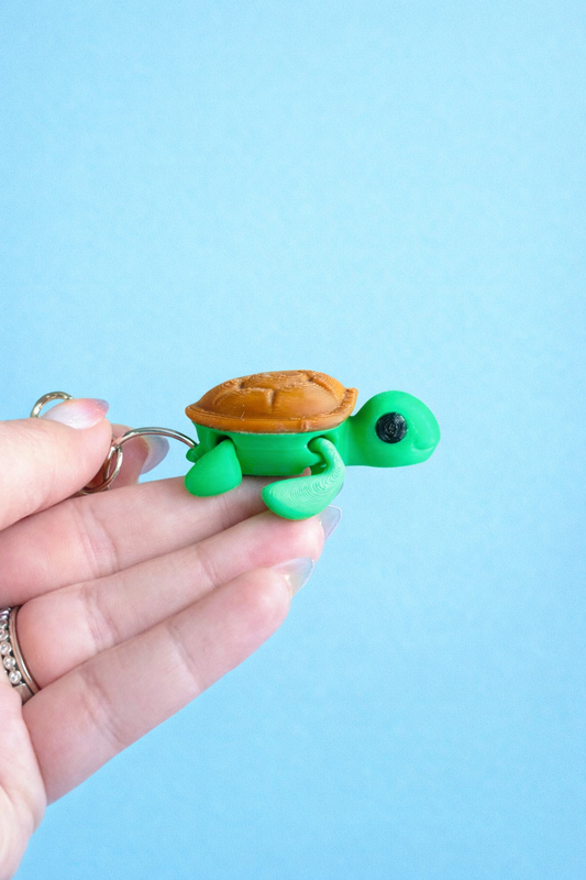 3D Printed Turtle Keychain