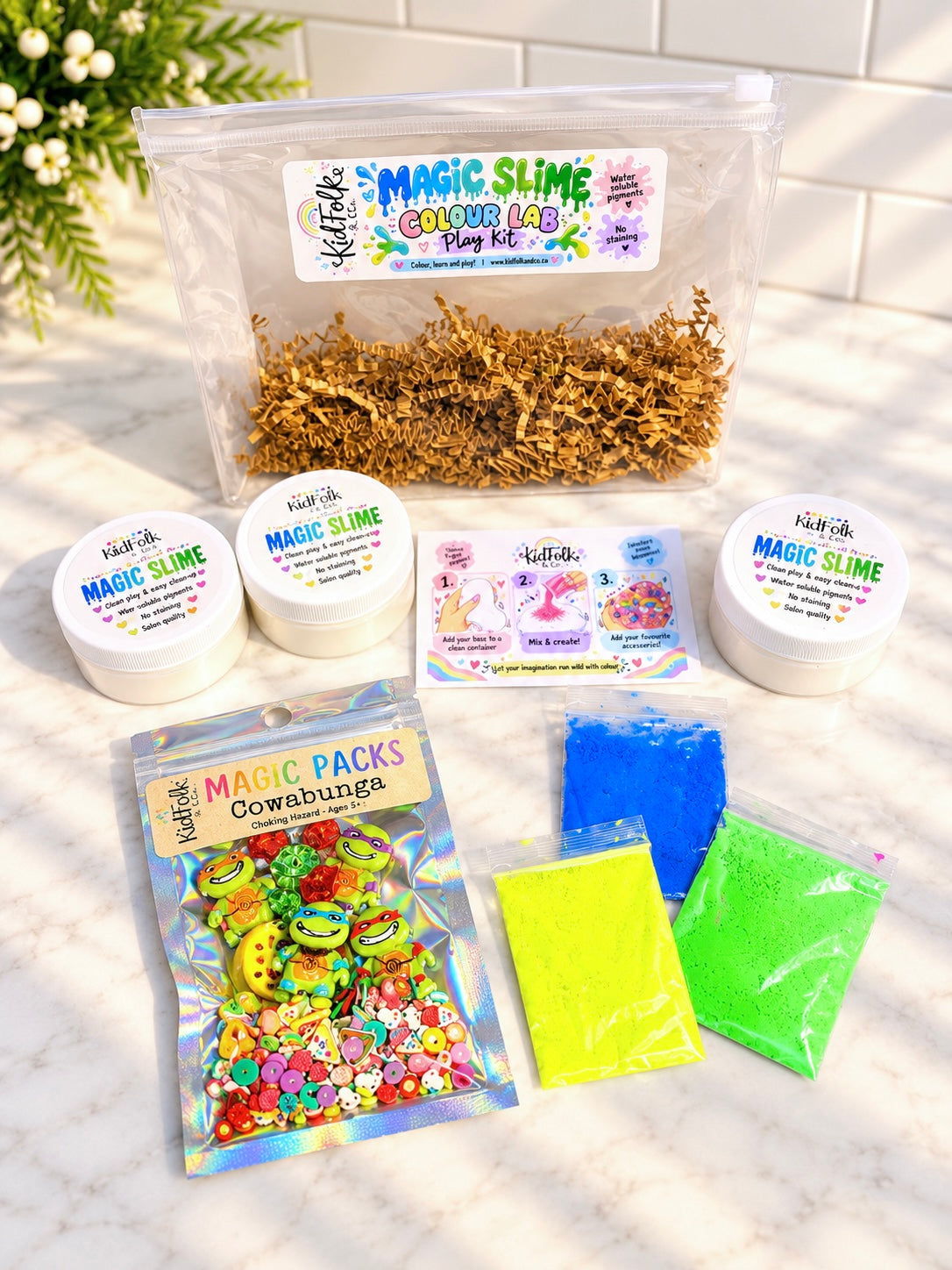 Magic Slime Colour Lab Kit | DIY Colour Mixing Sensory Play Kit for Kids