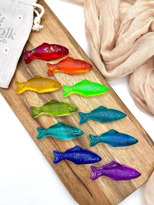 Resin Rainbow Fish Counters 🐟