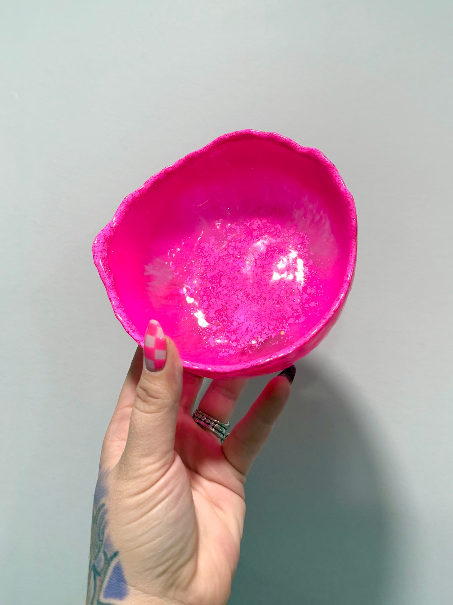 Pink Resin Bowl