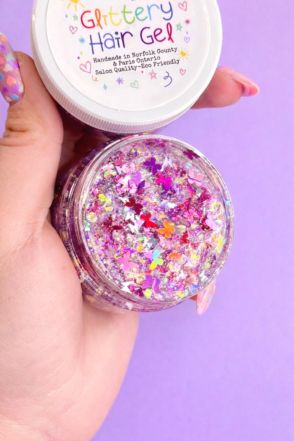 Butterfly Garden Glittery Hair Gel