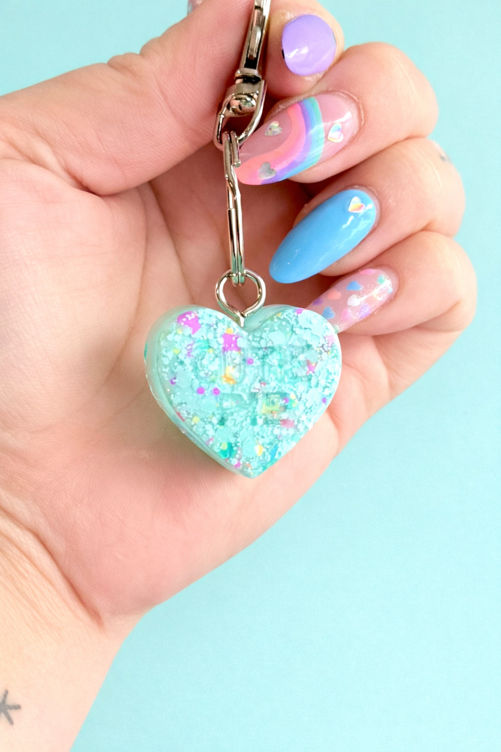 Conversation Heart Keychain