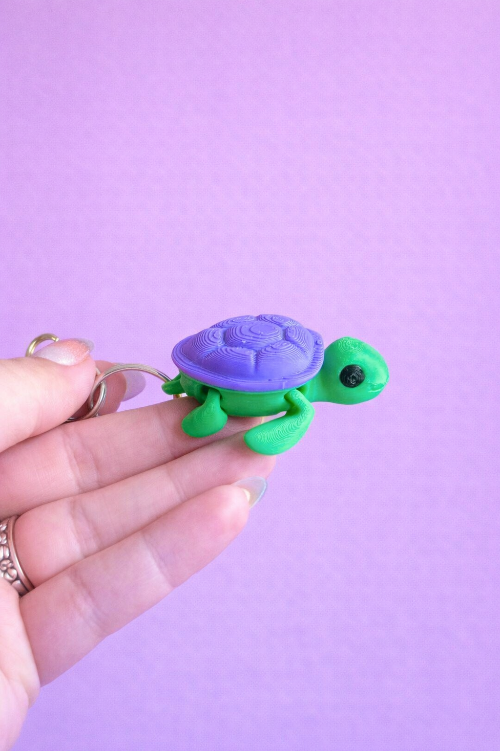 3D Printed Turtle Keychain