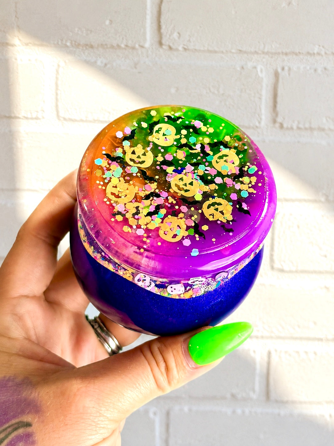 Halloween Jar+Screw on Lid