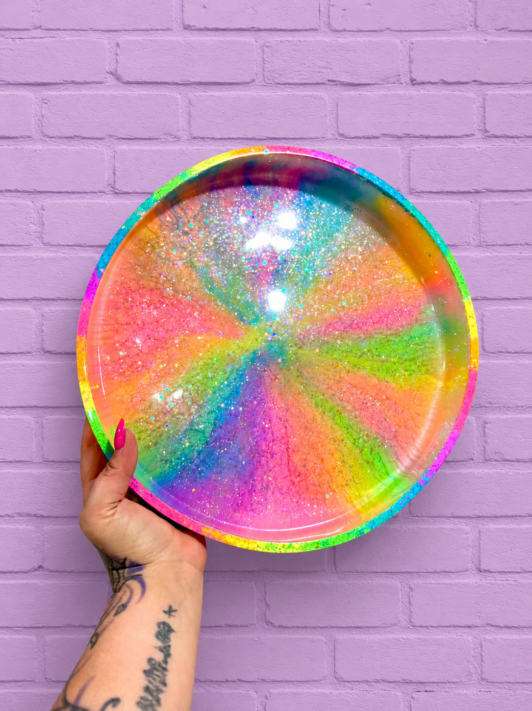 XXL Rainbow Circle Tray-13.5 in