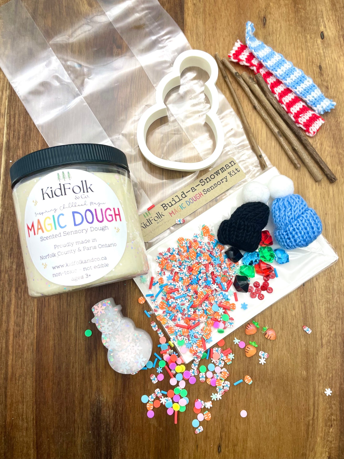Build-a-Snowman - Magic Dough Sensory Play Kit