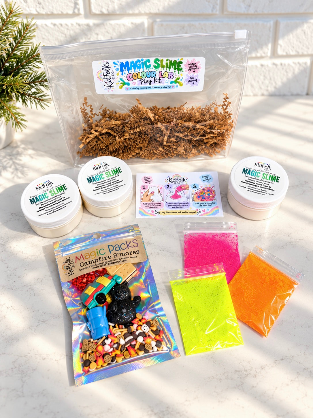 Magic Slime Colour Lab Kit | DIY Colour Mixing Sensory Play Kit for Kids