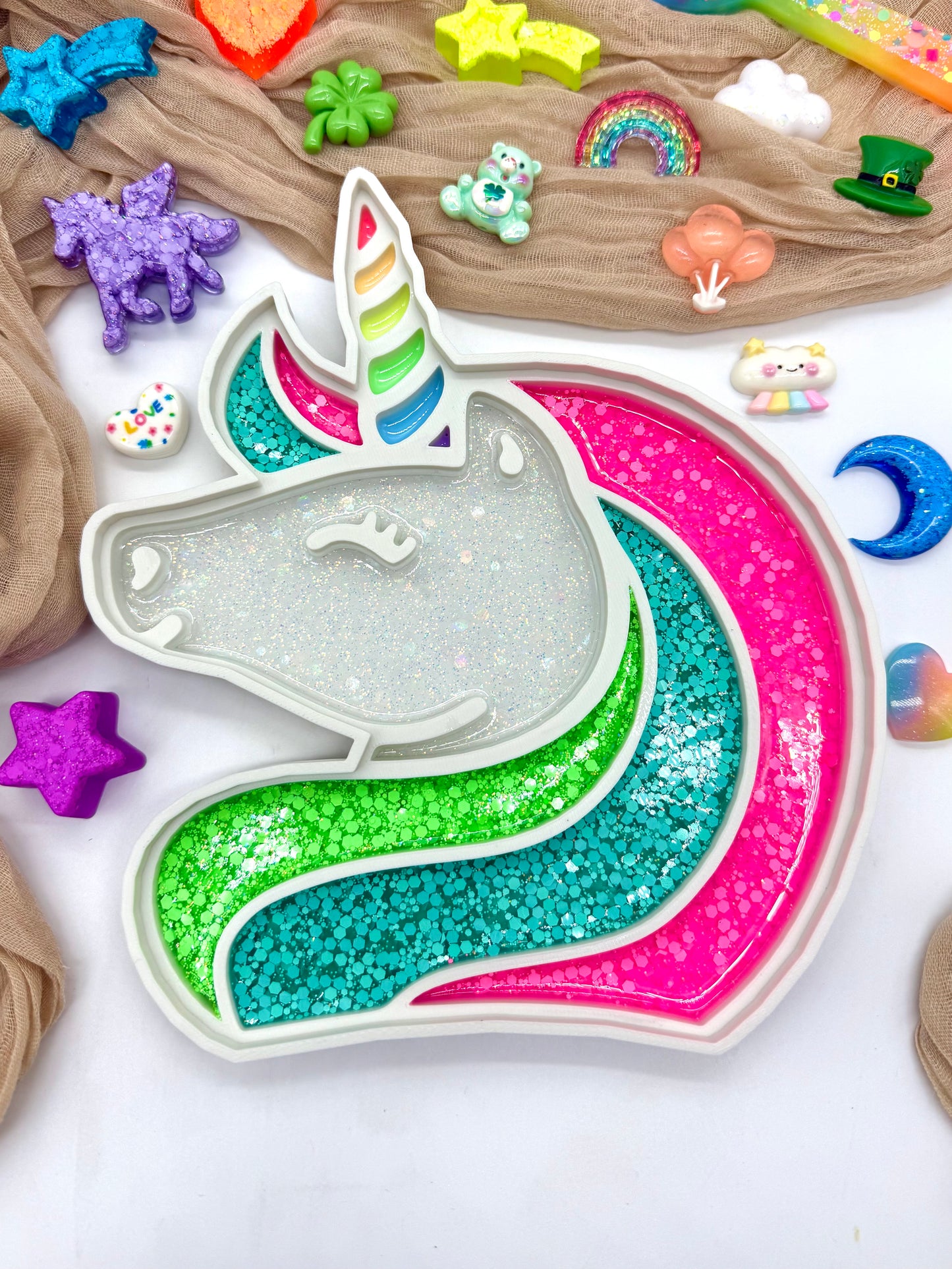 Unicorn Sensory Tray-Customizable Hair