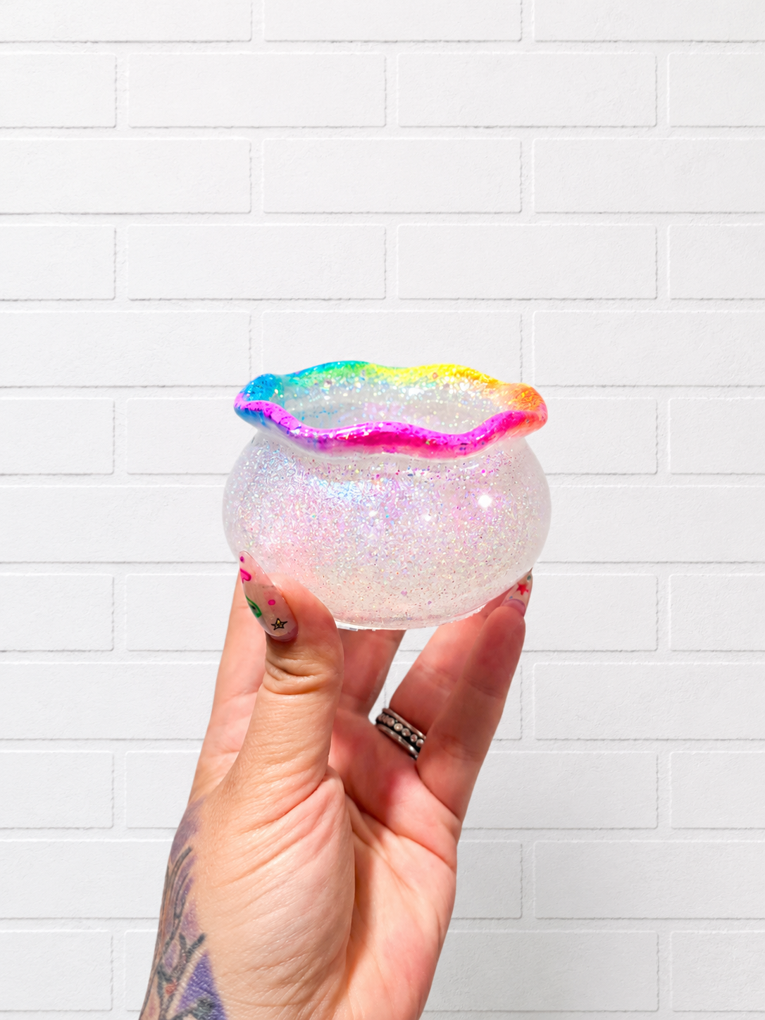 Neon Rainbow Rim Cauldron