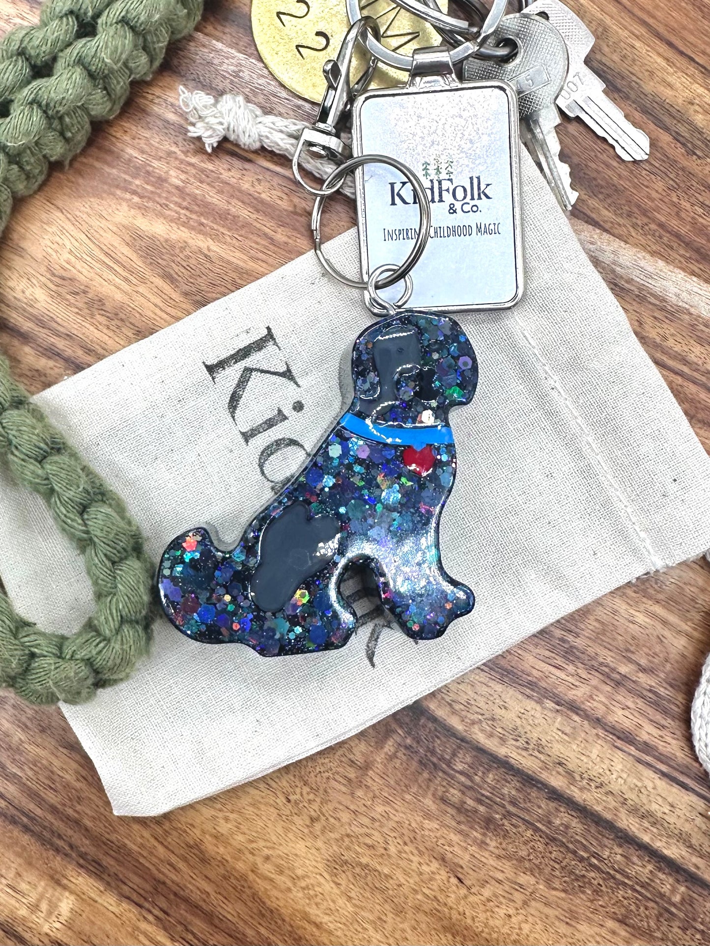 Black Labrador Key Chain