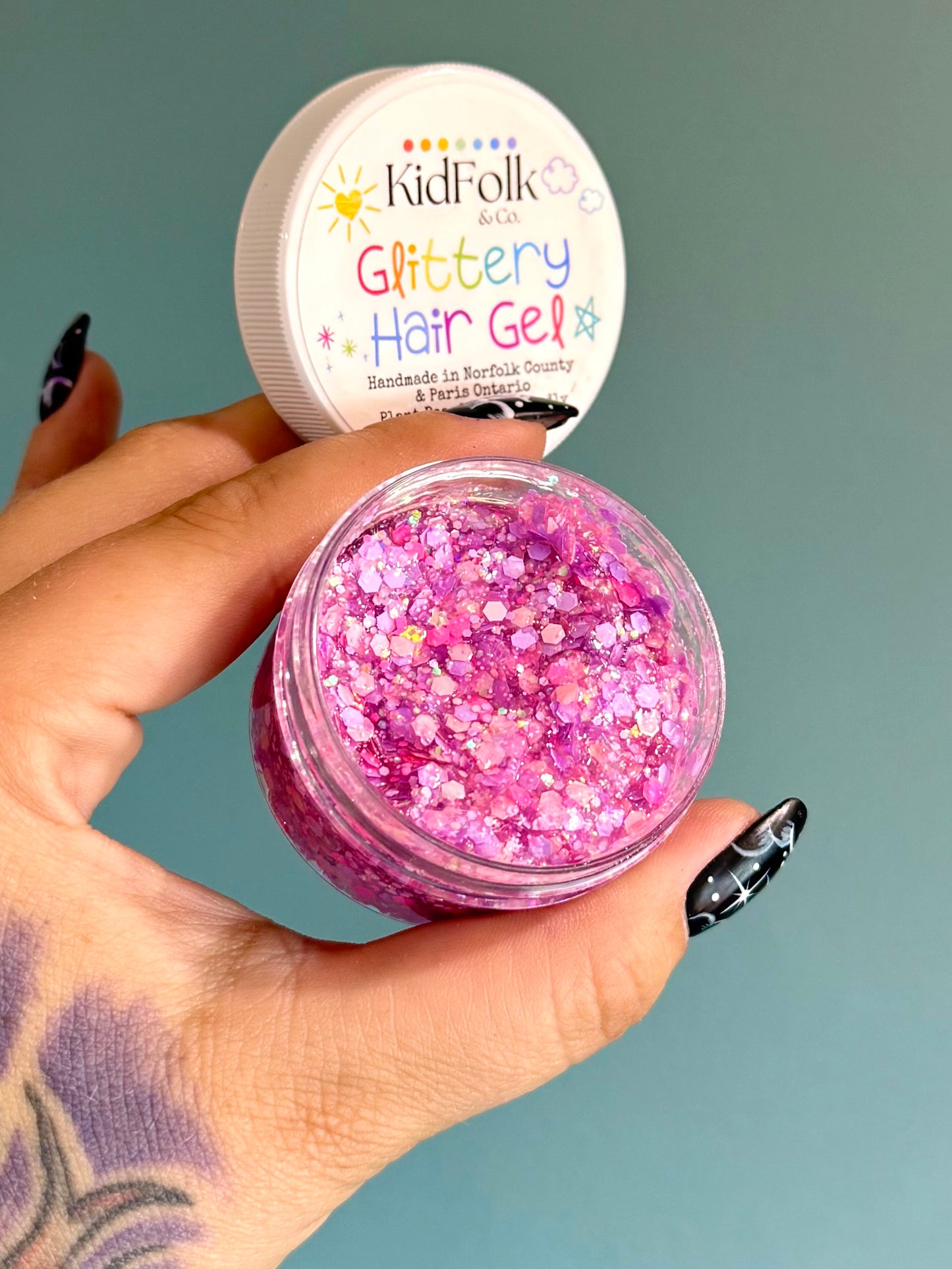 Aurora Pink Glittery Hair Gel