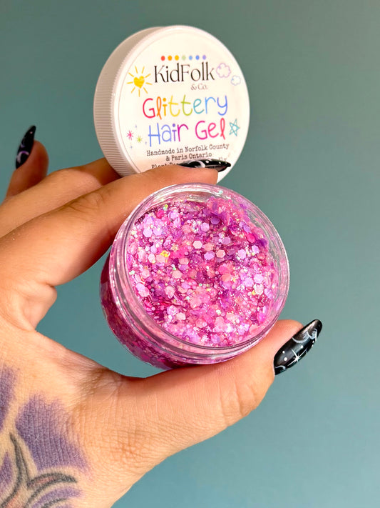 Aurora Pink Glittery Hair Gel