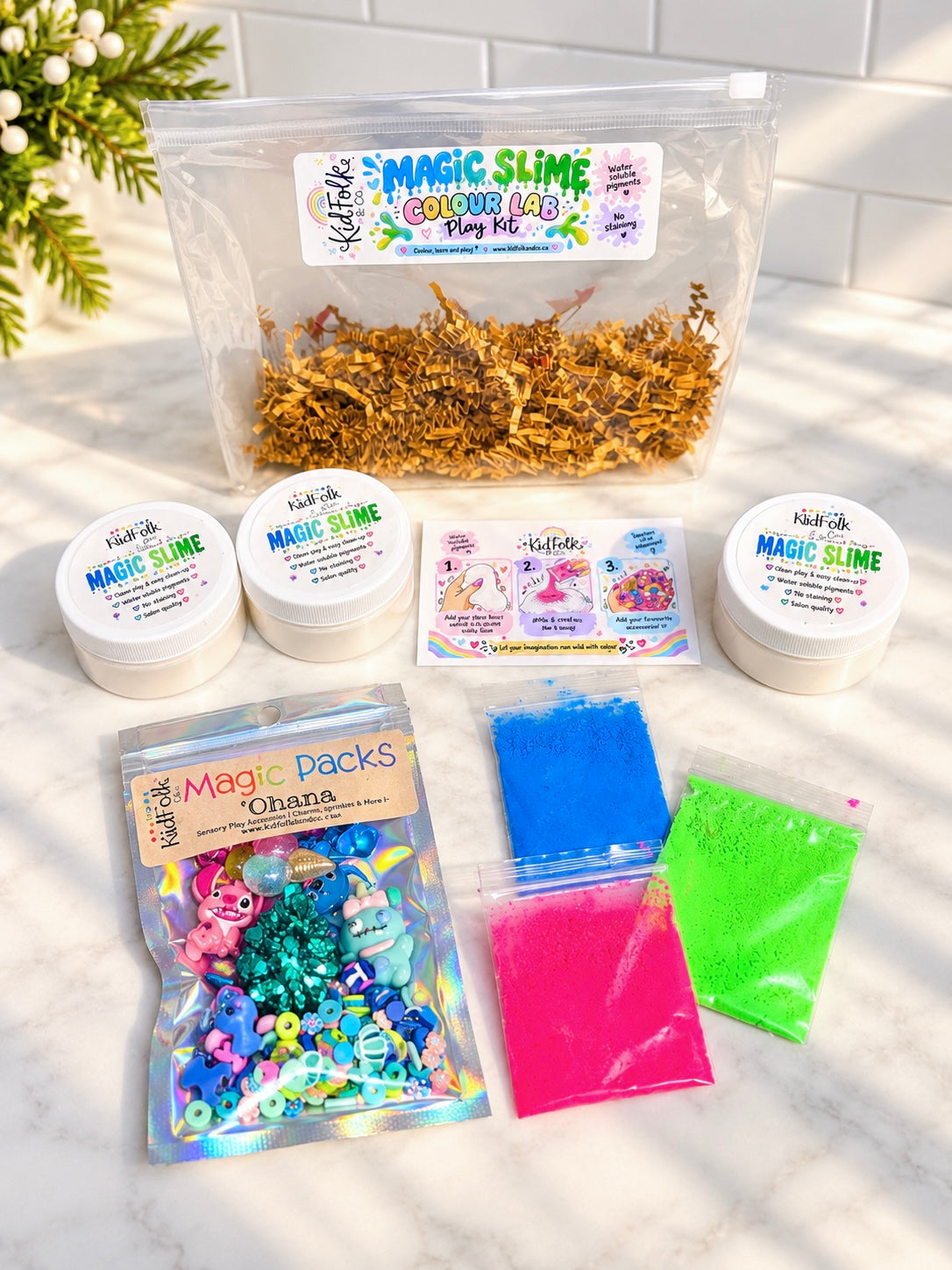 Magic Slime Colour Lab Kit | DIY Colour Mixing Sensory Play Kit for Kids