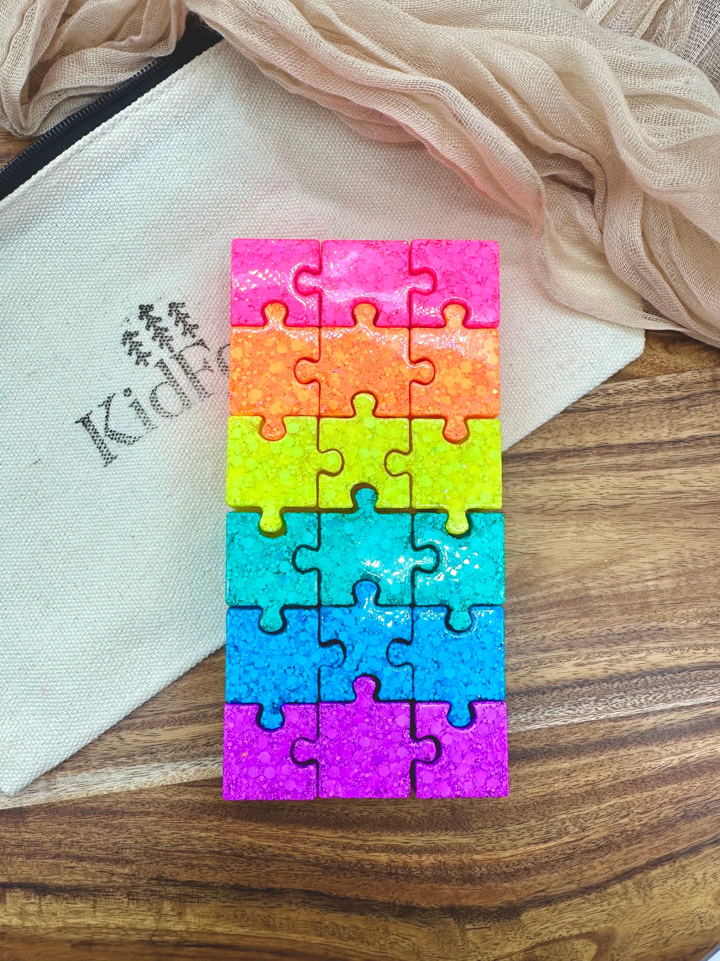 Neon Rainbow Puzzle