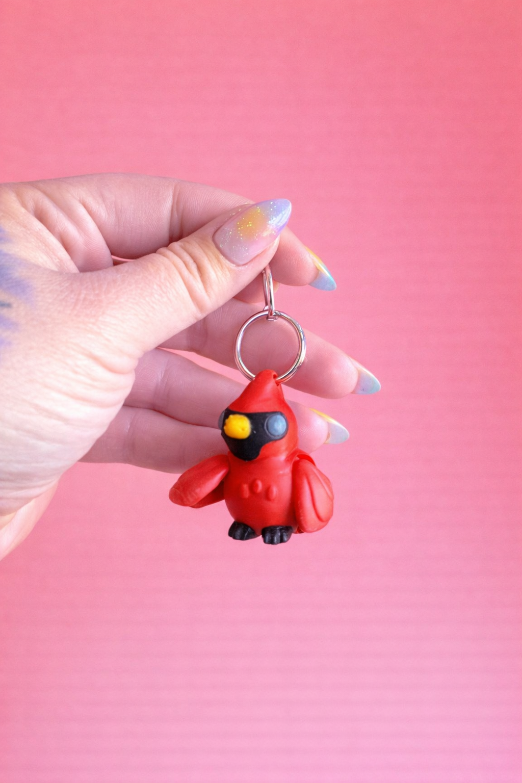 3D Printed Cardinal Keychain