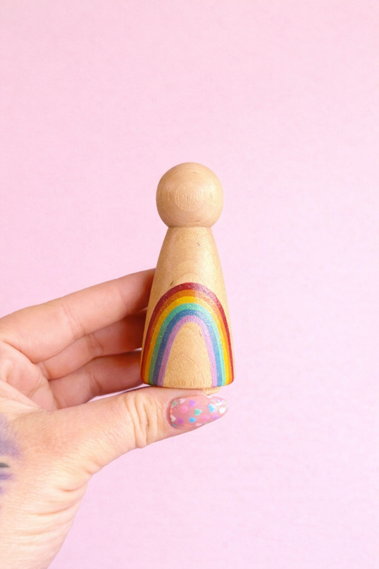 Rainbow Peg Doll