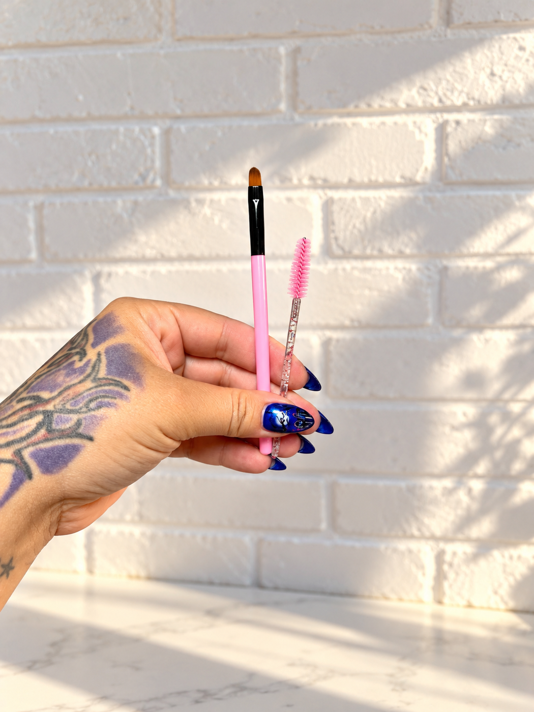 Glittery Hair Gel Applicator Duo – Hair Glitter Brush & Spoolie