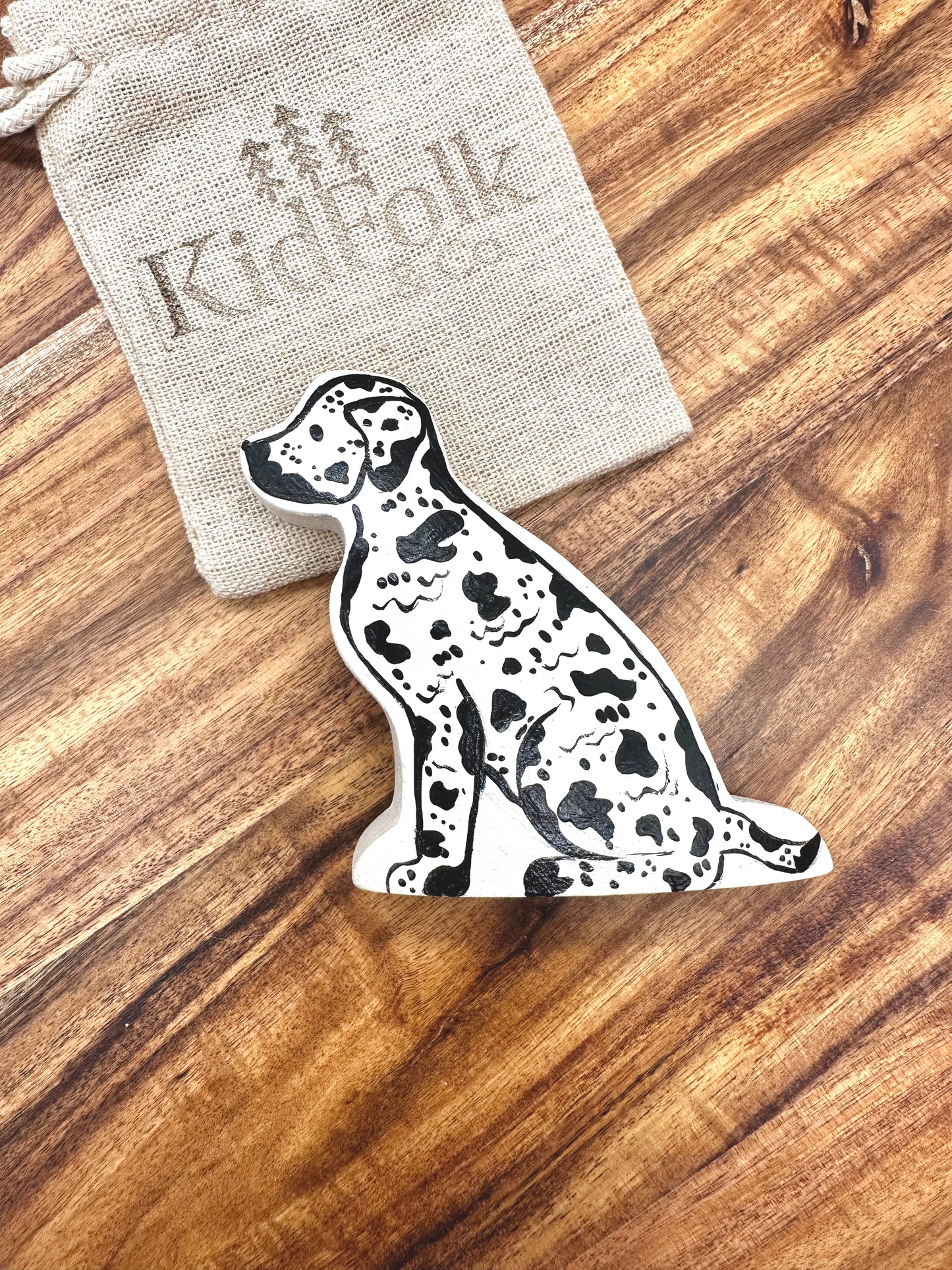 Hand Painted Wooden Dog