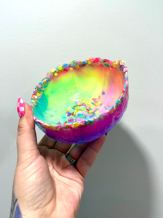 Rainbow Sprinkle Resin Bowl