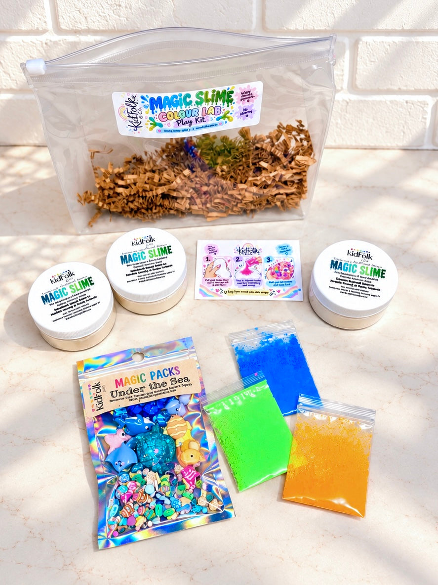 Magic Slime Colour Lab Kit | DIY Colour Mixing Sensory Play Kit for Kids