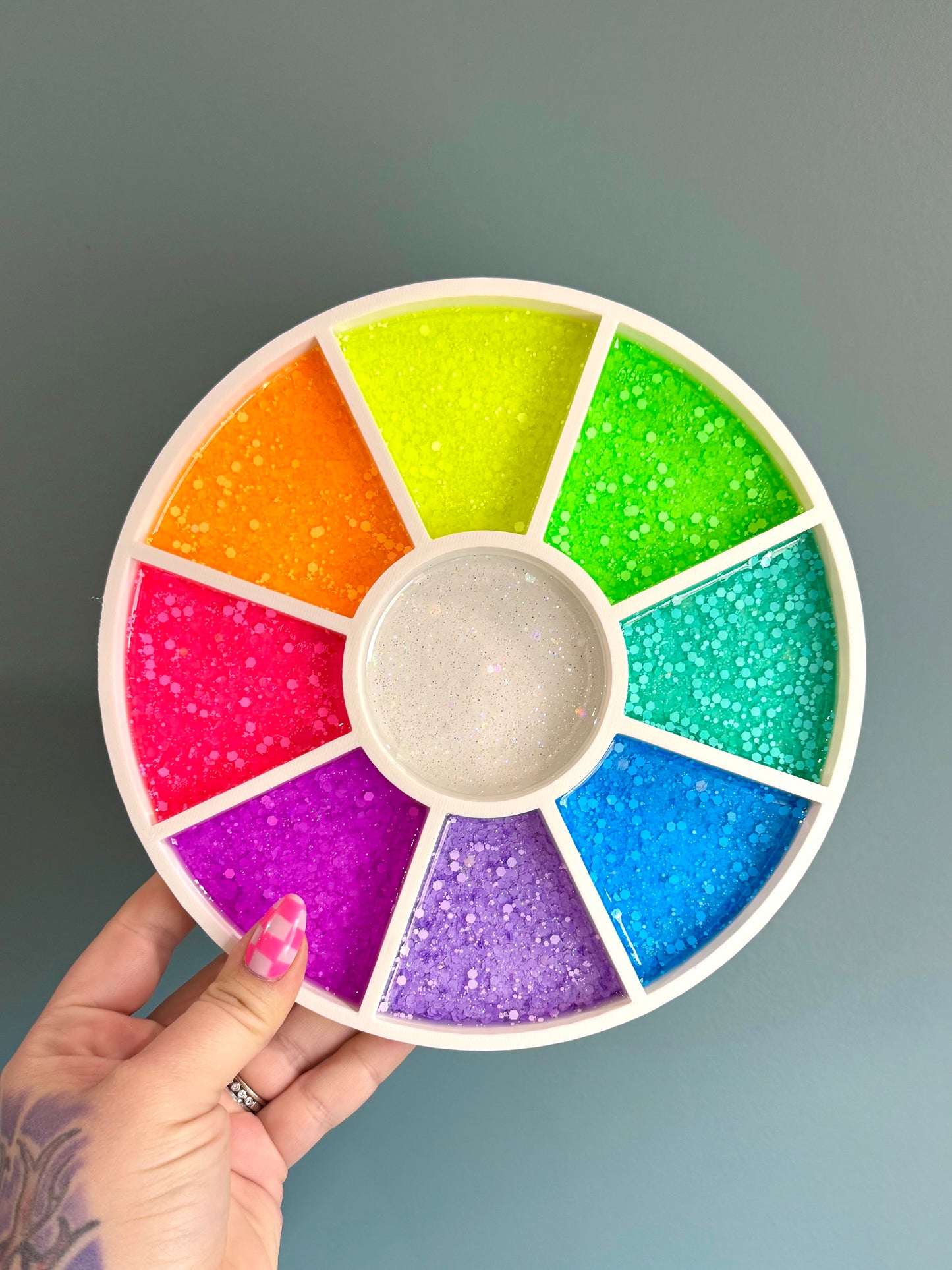 Colour Sorting Tray 2.0 + Neon Glitter