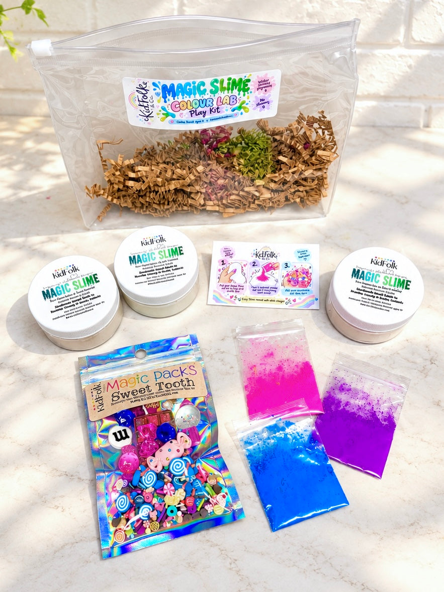 Magic Slime Colour Lab Kit | DIY Colour Mixing Sensory Play Kit for Kids