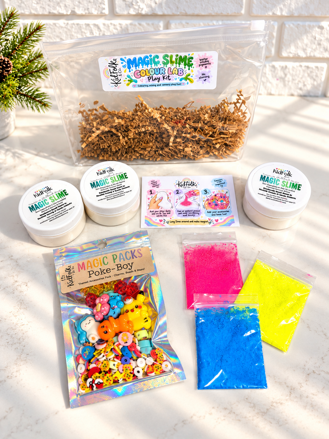 Magic Slime Colour Lab Kit | DIY Colour Mixing Sensory Play Kit for Kids