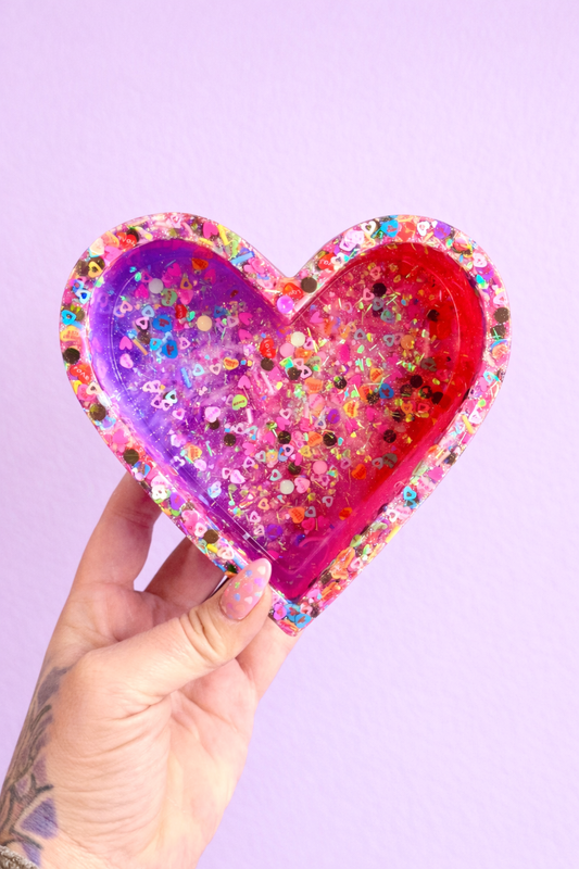Valentines Sprinkle Heart Tray