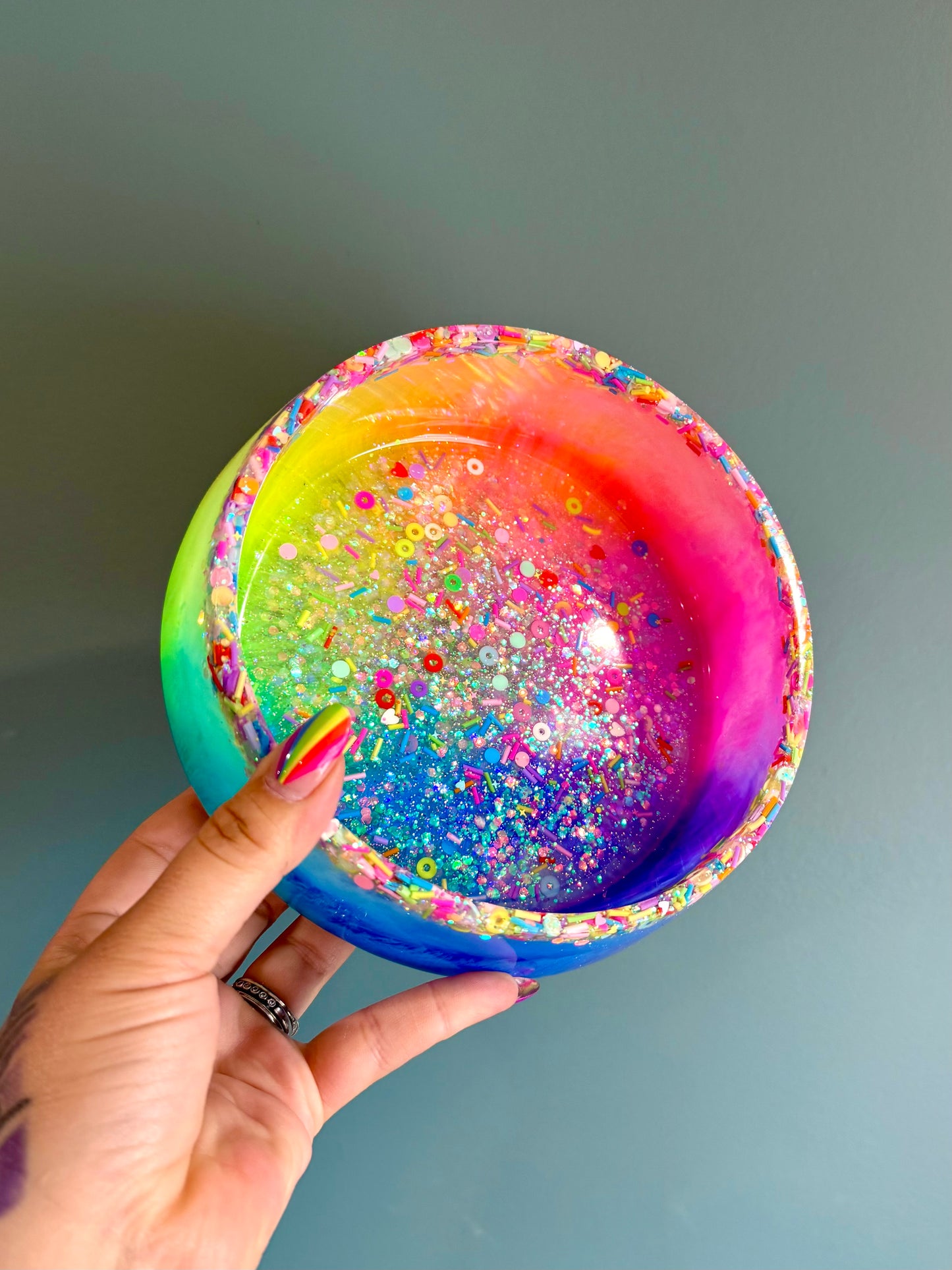 Big Rainbow Sprinkle Bowl