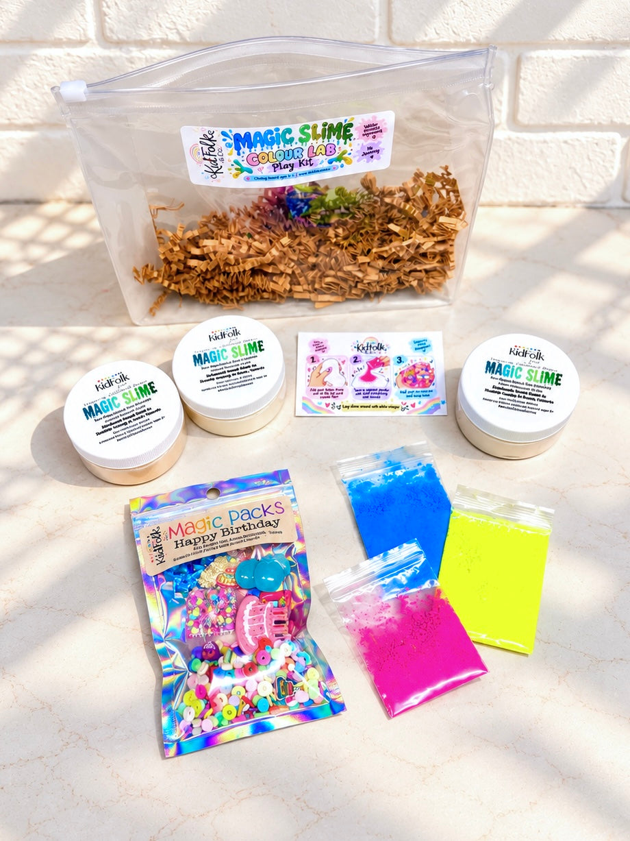 Magic Slime Colour Lab Kit | DIY Colour Mixing Sensory Play Kit for Kids