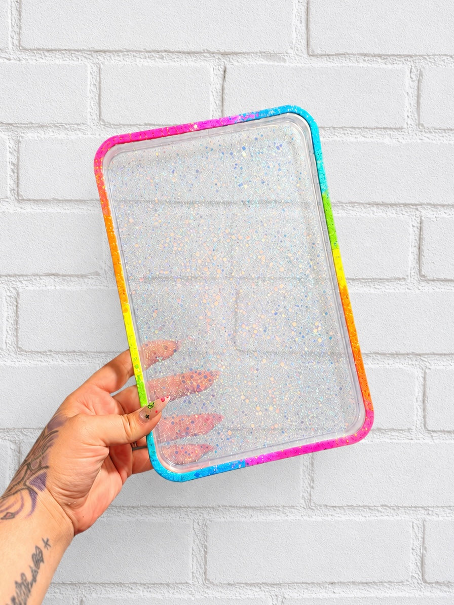 Rainbow Rim Rectangle Tray