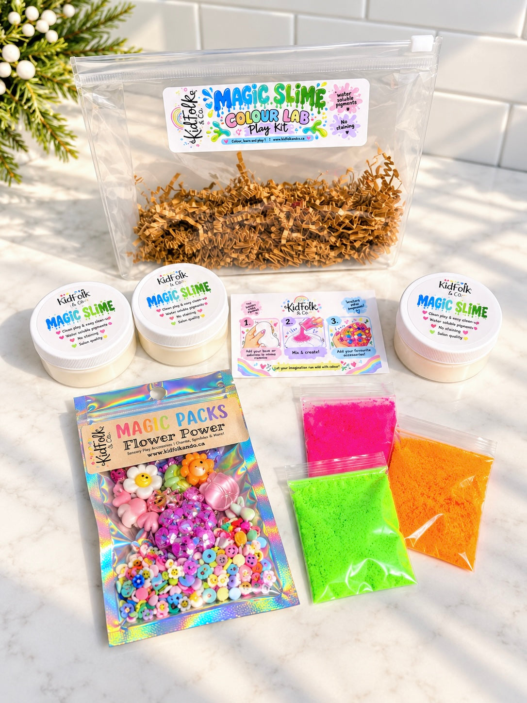 Magic Slime Colour Lab Kit | DIY Colour Mixing Sensory Play Kit for Kids
