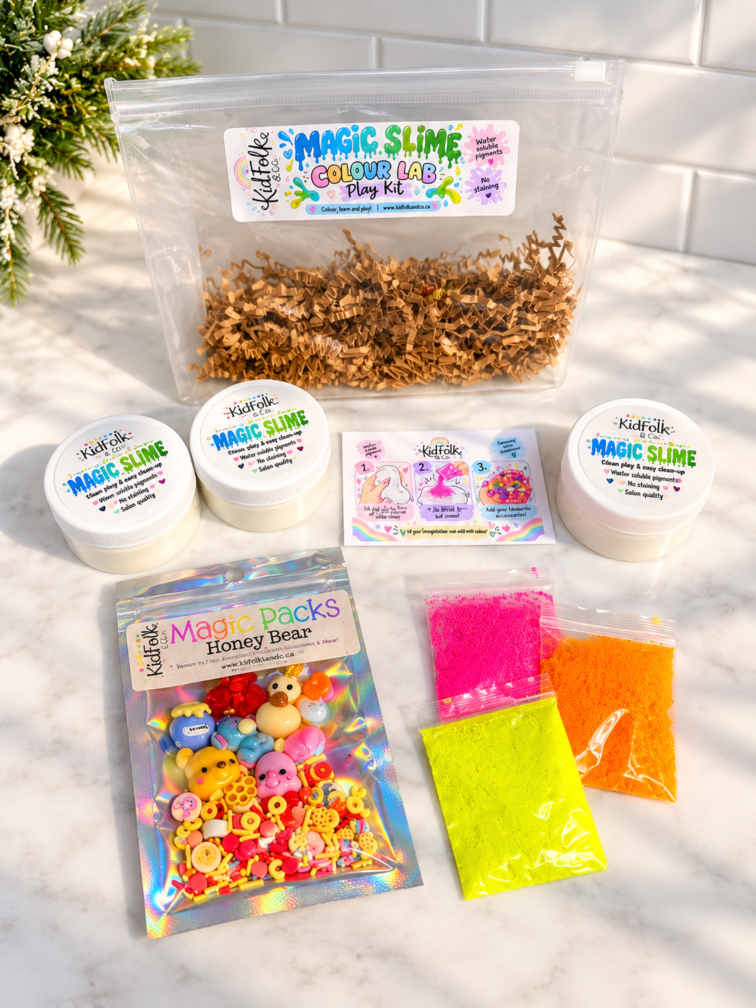 Magic Slime Colour Lab Kit | DIY Colour Mixing Sensory Play Kit for Kids