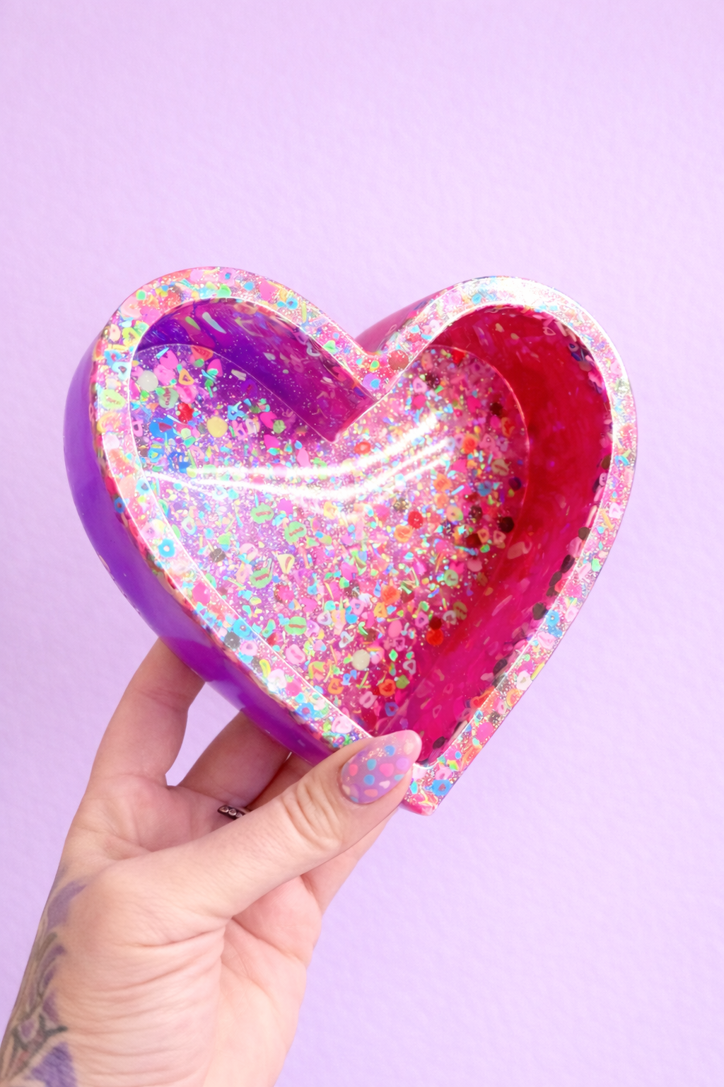 Valentines Sprinkle Heart Tray