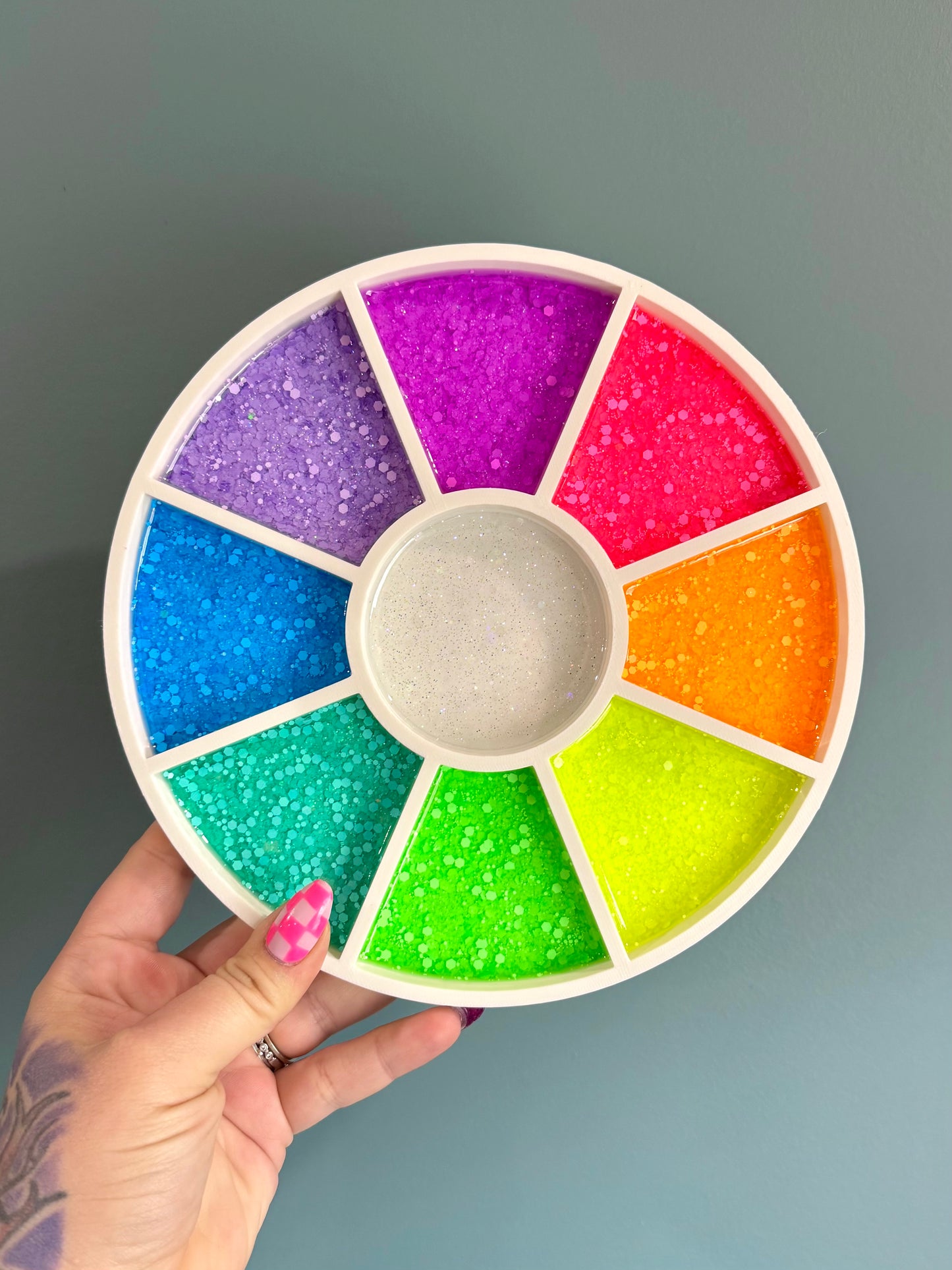 Colour Sorting Tray 2.0 + Neon Glitter