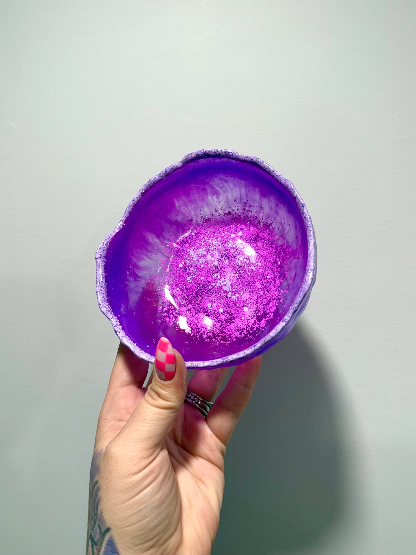 Purple Resin Bowl