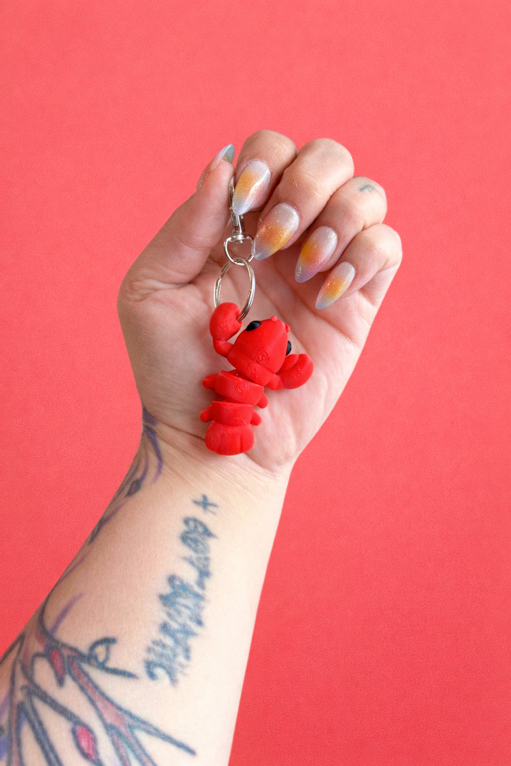 3D Printed Lobster Keychain